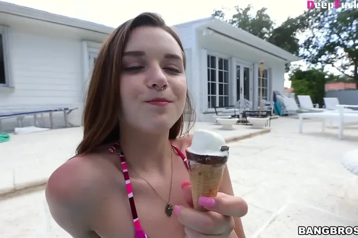 Alex Mae 18 Years Old Ice Cream and Cock